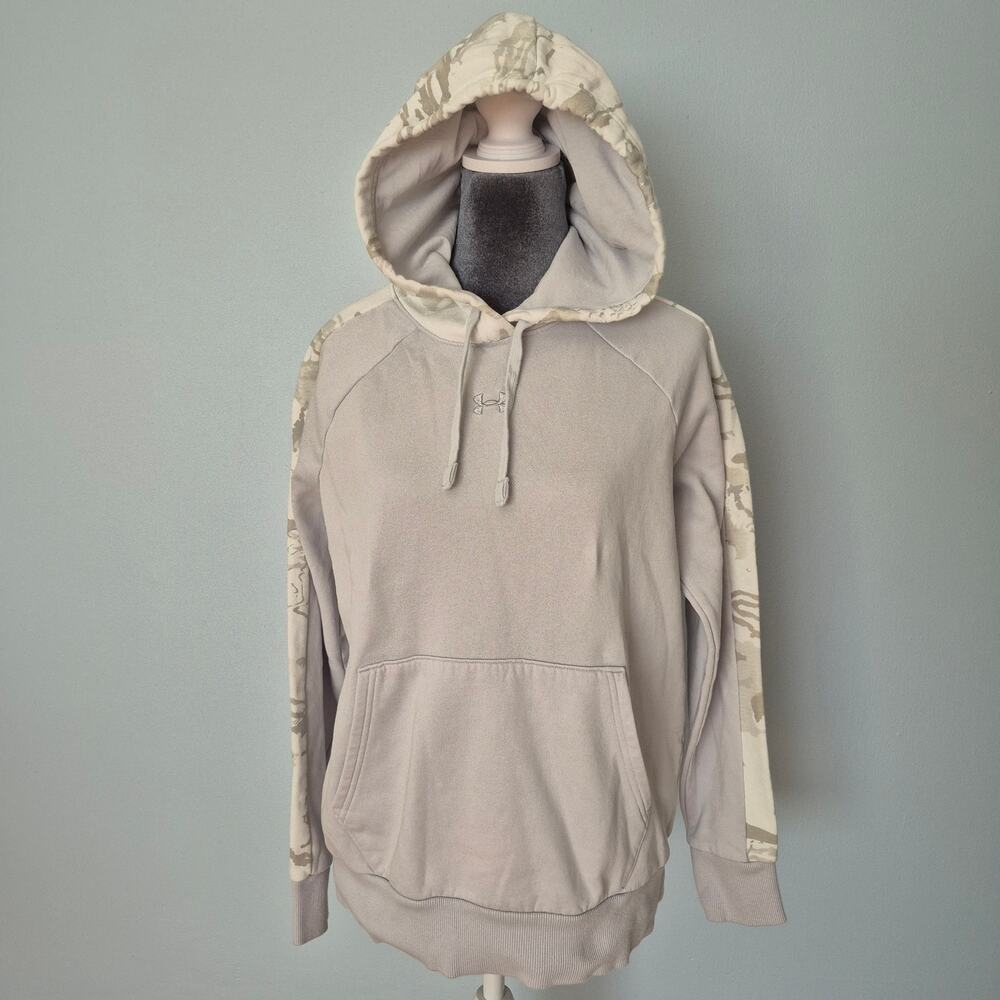 Under Armour Off-White / Gray Camo Pullover Hoodie | Womens Small/P/CH